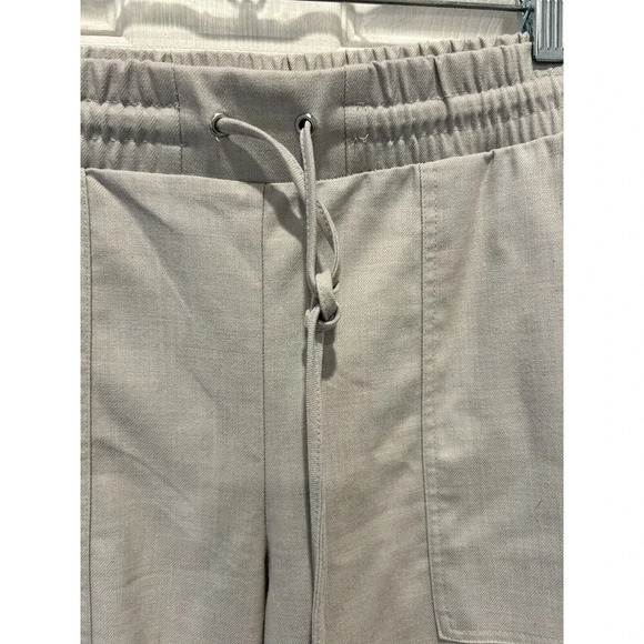 Nine West Gray Elastic Cuff Relaxed Jogger Pant Tie Waist Pockets Women’s Large - Picture 3 of 8